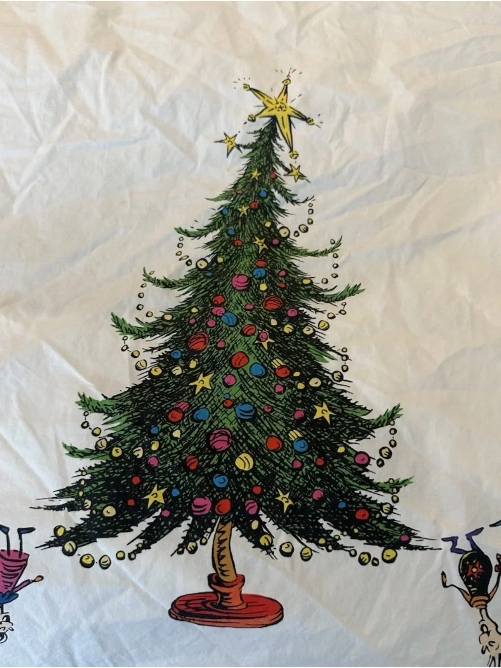 Pottery Barn Kids Dr. Seuss The Grinch Christmas Photo Op Crib Sheet Rare Find